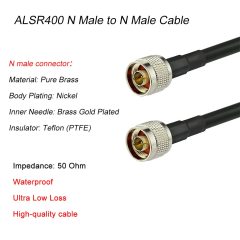 Superbat Ultra Low Loss Coax Cable 3ft N Male to N Male Cable for ADS-B Antenna SWR Meter Cell Booster Lora Antenna Surge Arrester etc.