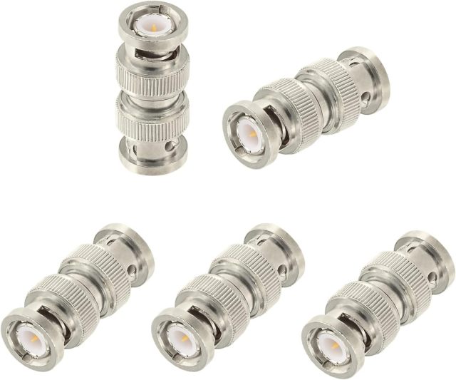 Superbat BNC Adapter 50 Ohm BNC Male to BNC Male Adapter for Ham Radio Antenna CCTV Video Camera System etc. 5pcs