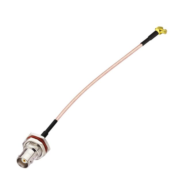 Superbat RF Coax Cables BNC Bulkhead Female to MCX Right Angle Male RG316 Coaxial Cable 6inch(2Pcs),Compatible with RF Applications SDR Antenna Amateur Radio HAM Radio etc.