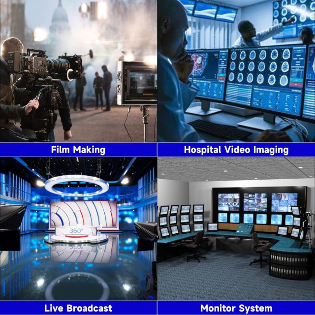 Superbat 3G SDI Cable 75 Ohm BNC Male to Male Black RG179 SDI Video Cable 12inch for Professional Camcorders SDI Video Splitter SDI Monitor Switcher,Supports HD-SDI/3G-SDI/4K/8K(2-Pack)