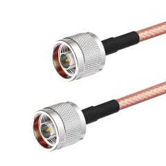 Superbat N Male to N Male Coax Cable High Power Low Loss RG142 Coaxial Cable 6ft for Amplifier Duplexer Repeater Cell Booster Antenna Systems etc.