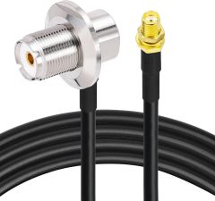 Superbat SMA to SO239 Adapter Cable, SMA Female to SO239 UHF Female RG58 Coaxial Jumper Cable 3ft for Wouxun Baofeng Handheld Antenna Cable Ham Radio Antenna Adapter etc.