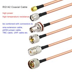 Superbat RG142 RF Coaxial Cable 50ft, M17/60 RG142 Coax Cable Double Shielded for Aircraft Comm Radio UHF Jumper Ham Radio Antennas Cable etc.