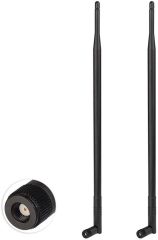Superbat High Gain WiFi Antenna 8dbi 2.4GHz 5.8GHz Antenna with RP-SMA Connector for PCI-E WiFi Network Card Wireless Network Router Extender etc. 2-Pack