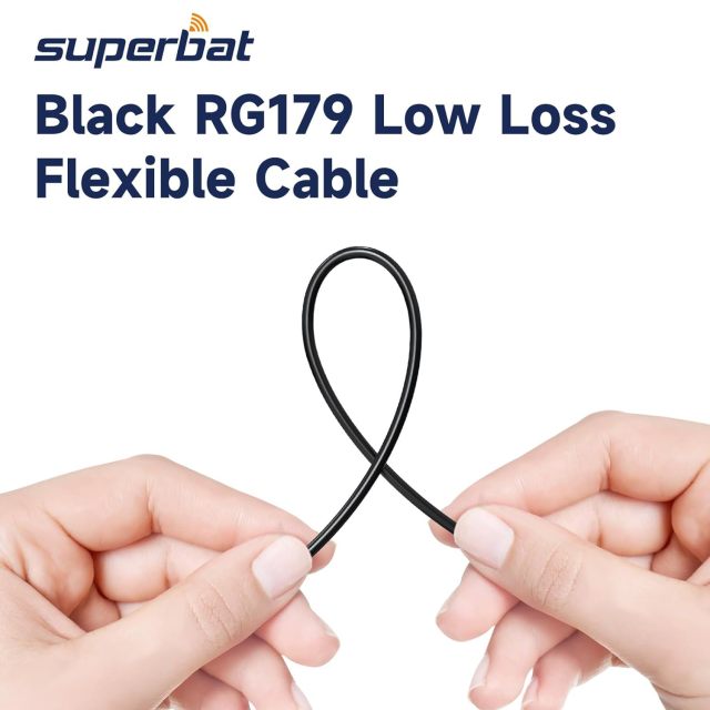 Superbat 3G SDI Cable 75 Ohm BNC Male to Male Black RG179 SDI Video Cable 12inch for Professional Camcorders SDI Video Splitter SDI Monitor Switcher,Supports HD-SDI/3G-SDI/4K/8K(2-Pack)