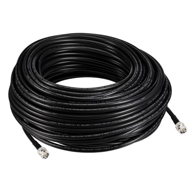Superbat Long SDI Cable 150ft 3G/6G SDI Cable Heavy Duty BNC to BNC Cable 75 Ohm Belden 1694A Cable Black,Supports HD-SDI/3G-SDI/4K/8K，Precision SDI Video Cable