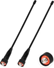 Superbat Handheld Radio Antenna with SMA Connector 136-174MHz/400-470MHz Antenna (2-Pack) Compatible Antenna for Wouxun/TYT Radios etc.
