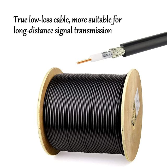 Superbat N to RP-SMA Cable N Male to RPSMA Male Connector KSR195 Low Loss Coaxial Cable 32.8ft for Helium Hotspot HNT Miner RAK Nebra Bobcat LoRa Geteway Antenna Ham Radio WiFi Router Yagi Antenna