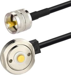 Superbat Nmo Antenna Mount to PL-259(UHF Male) Cable (RG58 3ft) Extension Cable with L-Bracket + SO239 to BNC Adapter SO239 Coupler for Yaesu HYT Vertex Icom Trunk Mobile Radios