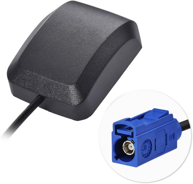 Superbat Vehicle Car Active GPS Antenna Hidden Magnetic Mount Waterproof Fakra Antenna for Car Truck GPS Navigation Receiver System Factory DVD Stereo Head Unit