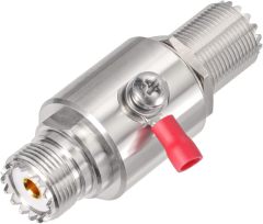 Superbat UHF Coaxial Lightning Arrestor PL-259 Female to SO239 Bulkhead Lightning Surge Protector for CB Radio HAM Radio Gear 2-Way Base Stations