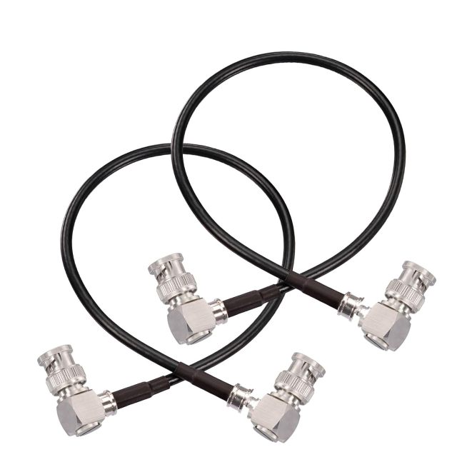 Superbat Thin 3G/6G/12G SDI Cable 1ft BNC Cable 75 Ohm Precision SDI Video Cable Right Angle Supports HD-SDI/3G-SDI/4K/8K Monitor Surveillance DVR Recorder