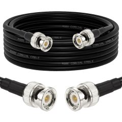 Superbat BNC Cable 10ft BNC Male to BNC Male Cable 50 Ohm RG8X Coax Cable with BNC Connectors for Radio Scanner Antenna Modem Oscilloscope Spectrum Signal Generator etc.