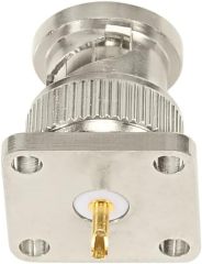 Superbat BNC Connector BNC Male Connector 4 Hole Flange Mount Panel with Solder Cup Straight RF Coax Connector 5pcs