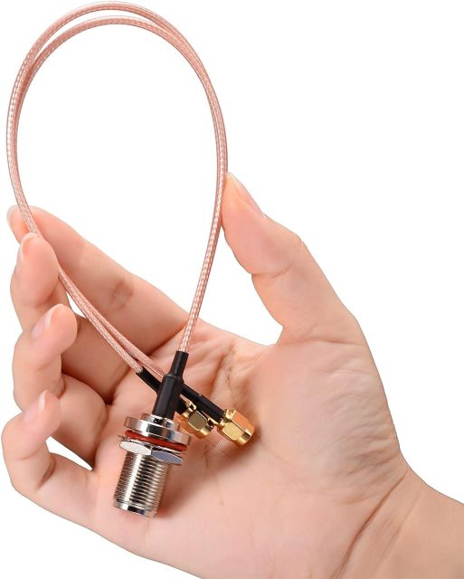 SUPERBAT SMA to N Cable, Type N Female to Dual SMA Male Cable Splitter Adapter Cable 12 inch for Gateway Antenna Hotspot Radio Transmitters