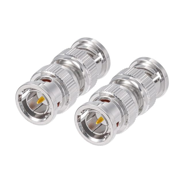 Superbat BNC Male to BNC Male Adapter 75 Ohm BNC Coupler Connector for 3G/6G HD SDI Cable Switcher CCTV Video Transmitter Camera System 2-Pack