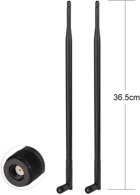 Superbat 9dBi Dual Band WiFi Antenna 2.4GHz 5GHz 5.8GHz MIMO RP-SMA Bluetooth Antenna for WiFi Router Wireless Network Card Security IP Camera Video Surveillance Monitor