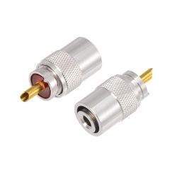 Superbat PL259 Coax Connectors PL-259 UHF Male Solder Cable Connector for RG58 RG8X LMR240 RG8 Coaxial Cable Ham Radio Antenna CB Antenna etc.2-Pack