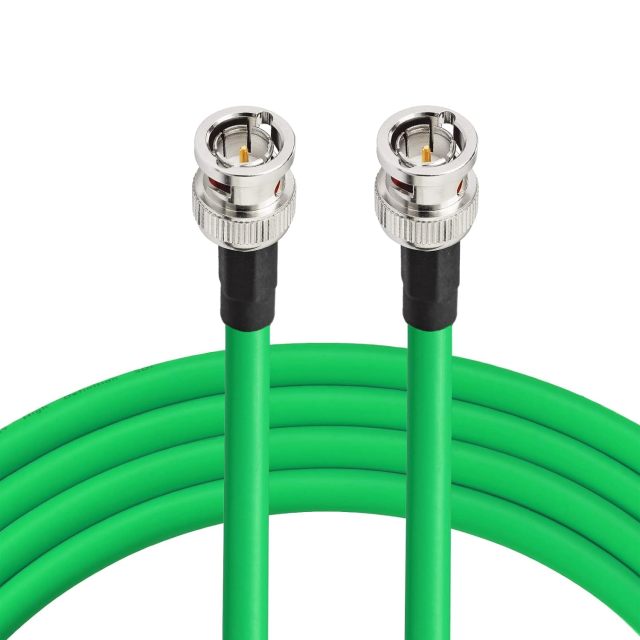Superbat SDI Cable BNC Cable 3G/6G/12G SDI Cable 50ft (Belden 1694A Green), Supports UHD 3G-SDI/6G-SDI/4K/6K Video Decoder Converter, Precision Video Cable