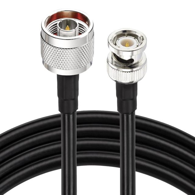 Superbat N Male to BNC Male Jumper Cable 50 Ohm 3ft Low Loss RG8X Cable for Scanner Antenna Splitter VHF Radio etc.