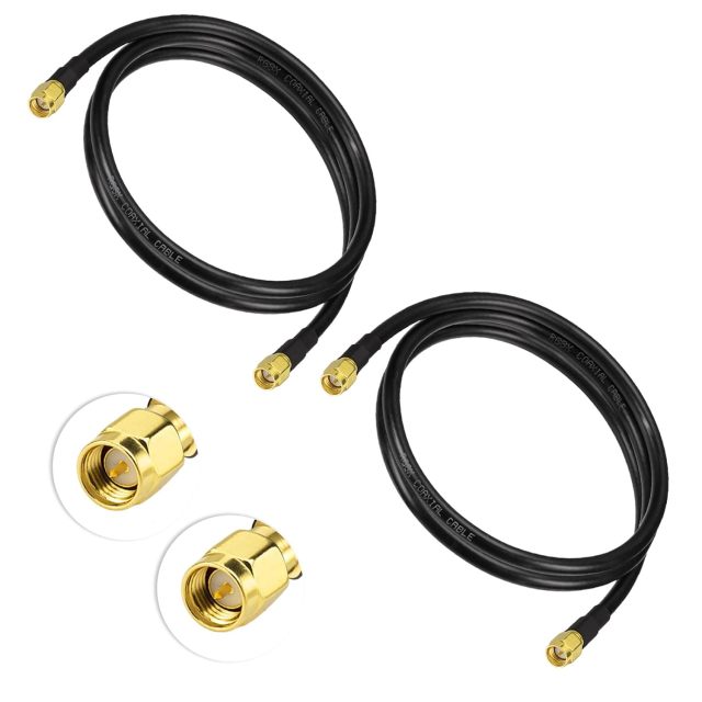 Superbat SMA Cables SMA Male to Male Coaxial Cable 3ft Coax RG8X Jumper for SMA Antenna Extender 3G/4G/5G/LTE Network GPS, RF Radio Antenna 2-Pack