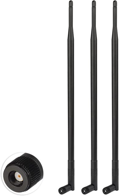 Superbat High Gain WiFi Antenna Long Range 2.4ghz 5.8ghz Antenna for WiFi Router Wireless Network Card Security Camera Extender etc. 3pcs