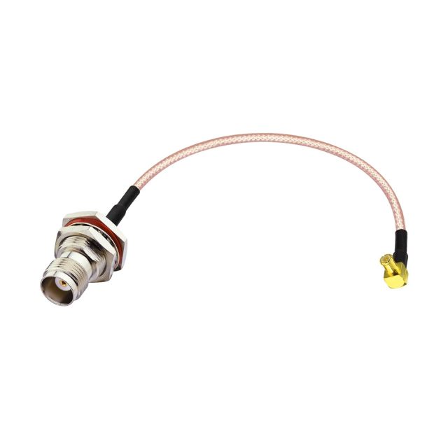 Superbat MCX Male Right Angle to TNC Female Bulkhead Mount Antenna Extension Cable 6inch,Low Loss RG316 Coax Cable Pigtail Cable (2Psc) for RF Applications, Industrial,Wireless Devices,Broadband etc