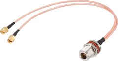 SUPERBAT SMA to N Cable, Type N Female to Dual SMA Male Cable Splitter Adapter Cable 12 inch for Gateway Antenna Hotspot Radio Transmitters
