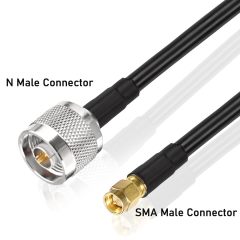 Superbat N to SMA Cable 50ft, N Male to SMA Male Cable Low Loss RG8X Cable for 3G/4G/LTE/5G/WiFi/ADS-B Antenna Router Modem or Lightning Arrester etc.