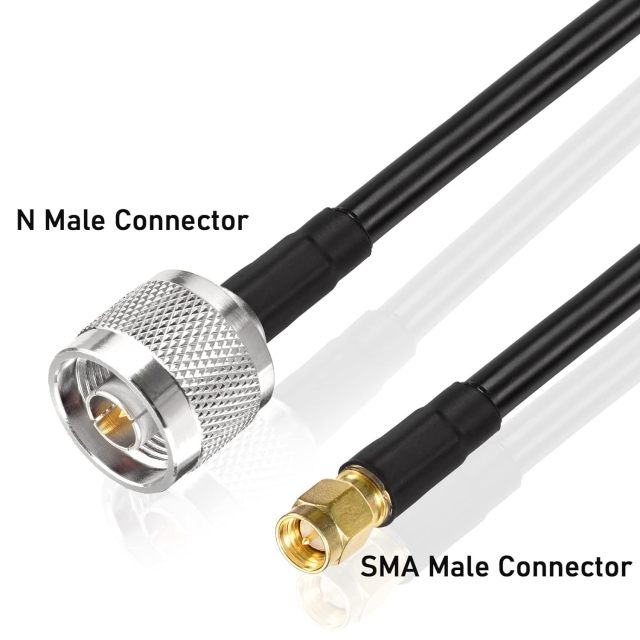 Superbat N to SMA Cable 50ft, N Male to SMA Male Cable Low Loss RG8X Cable for 3G/4G/LTE/5G/WiFi/ADS-B Antenna Router Modem or Lightning Arrester etc.