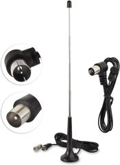 Superbat FM Antenna for Stereo Receiver Indoor + Telescopic FM Radio Antenna 75 Ohm UNBAL Coaxial Cable Wire Antenna for Yamaha Onkyo Table Home Stereo Receiver Radio Receiver