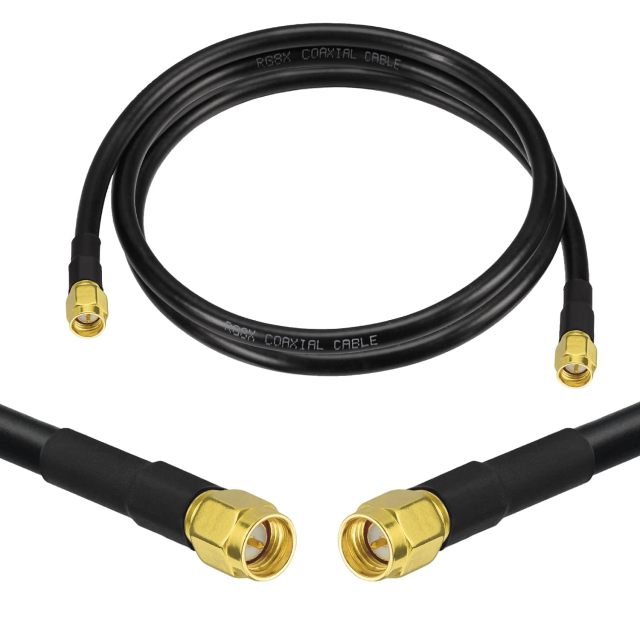 Superbat SMA Cables SMA Male to Male Coaxial Cable 3ft Coax RG8X Jumper for SMA Antenna Extender 3G/4G/5G/LTE Network GPS, RF Radio Antenna 2-Pack