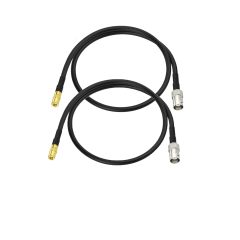Superbat BNC Female to SMB Male 50 Ohm RG174 Coaxial Cable 1ft for RF Applications,Antennas,Radio Boards,Base Stations etc(2Pcs)