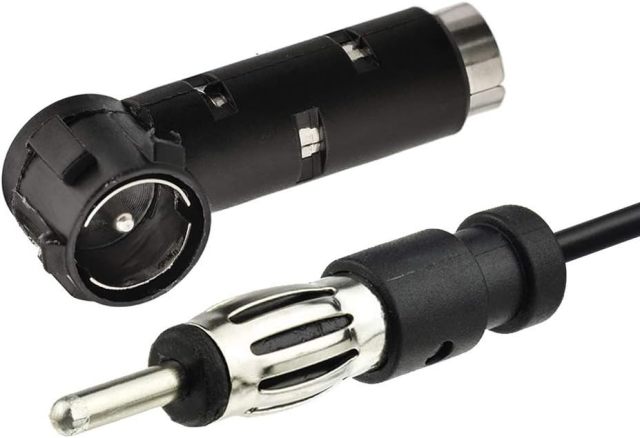 Superbat Car Antenna Universal Car Stereo FM AM Radio Antenna with DIN Plug Connector for Vehicle Car Auto Truck SUV Radio Stereo Head Unit Receiver Player Audio Tuner etc.