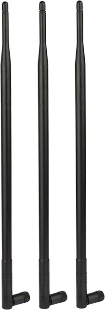 Superbat High Gain WiFi Antenna Long Range 2.4ghz 5.8ghz Antenna for WiFi Router Wireless Network Card Security Camera Extender etc. 3pcs