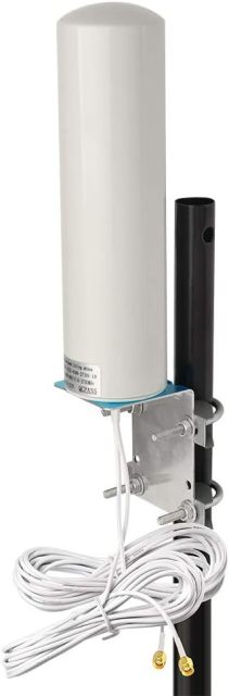 Superbat Omnidirectional MIMO Antenna 10dbi 4G LTE Outdoor Wall Mount Waterproof Antenna with 2 SMA /TS9 Connectors for Hotspot Routers Trail Camera etc.
