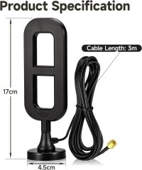 Superbat 4G LTE External Magnetic Antenna Omni Directional 8dBi SMA Male Antenna for AT&T Verizon T-Mobile Cellular Router Modem Extended Receiver Stealth Cam etc.