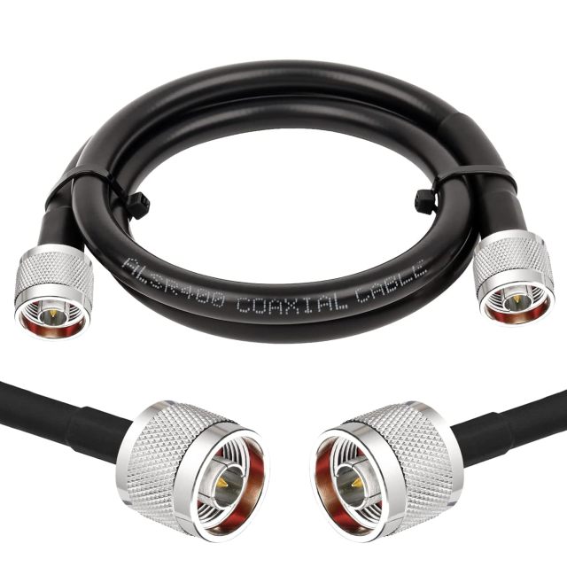 Superbat Ultra Low Loss Coax Cable 3ft N Male to N Male Cable for ADS-B Antenna SWR Meter Cell Booster Lora Antenna Surge Arrester etc.