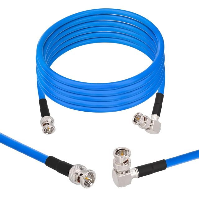 Superbat 6G/12G SDI Cable 75 Ohm Short BNC Cable 10ft BNC Male to Right Angle BNC Male Belden 1694A Video Cable for HD Cameras CCTV Monitor SDI Video Equipment Supports HD-SDI/3G-SDI/4K/8K