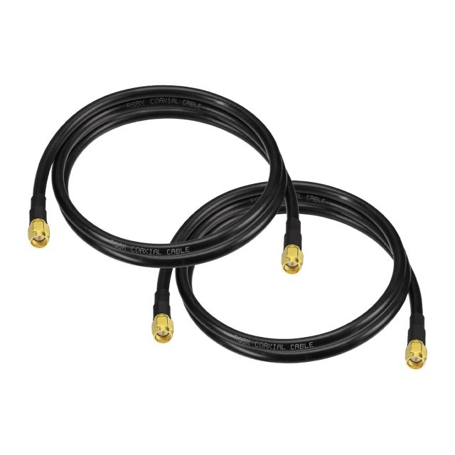 Superbat SMA Cables SMA Male to Male Coaxial Cable 3ft Coax RG8X Jumper for SMA Antenna Extender 3G/4G/5G/LTE Network GPS, RF Radio Antenna 2-Pack