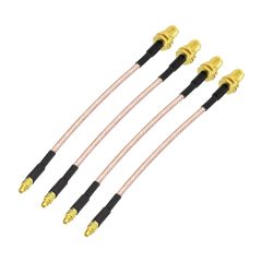 Superbat SMA to MMCX Coax Cable MMCX Male to SMA Female Adapter Extension Cable 10CM for Wi-Fi Routers FPV Drones Multicopter Antennas GPS Analyzer etc.4-Pack