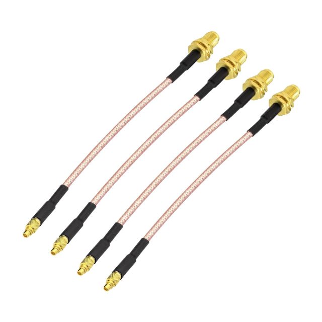 Superbat SMA to MMCX Coax Cable MMCX Male to SMA Female Adapter Extension Cable 10CM for Wi-Fi Routers FPV Drones Multicopter Antennas GPS Analyzer etc.4-Pack