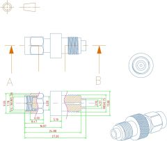 wlaniot 2pcs SMA to FME Adapter SMA Male Plug to FME Female Jack RF Coaxial Connector