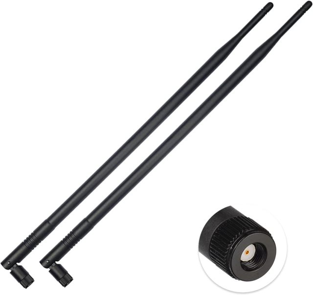 Superbat 9dBi Dual Band WiFi Antenna 2.4GHz 5GHz 5.8GHz MIMO RP-SMA Bluetooth Antenna for WiFi Router Wireless Network Card Security IP Camera Video Surveillance Monitor