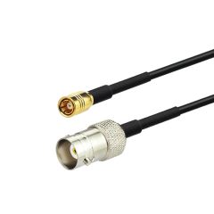Superbat BNC Female to SMB Male 50 Ohm RG174 Coaxial Cable 1ft for RF Applications,Antennas,Radio Boards,Base Stations etc(2Pcs)