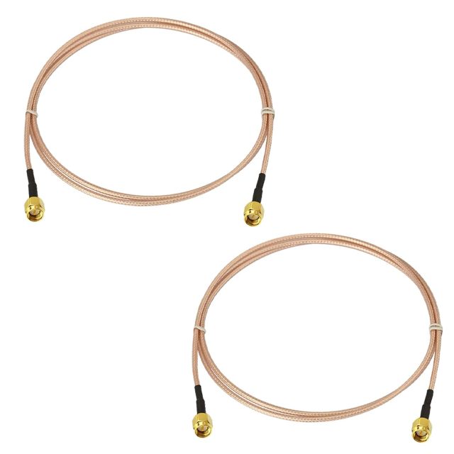 Superbat SMA Coax Cable SMA Male to SMA Male Adapter Cable 6.5ft RG316 Coax Jumper 50 Ohm for 3G 4G LTE WiFi Antenna Analyzer Router RTL SDR Dongle etc. 2-Pack
