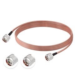 Superbat N Male to N Male Coax Cable High Power Low Loss RG142 Coaxial Cable 6ft for Amplifier Duplexer Repeater Cell Booster Antenna Systems etc.