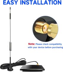 Superbat 4G LTE Antenna 7dBi SMA Male Cellular Antenna Magnetic Antenna 2-Pack for 4G LTE Wireless CPE Router Hotspot Cellular Gateway Industrial IoT Router Game Camera Security Camera