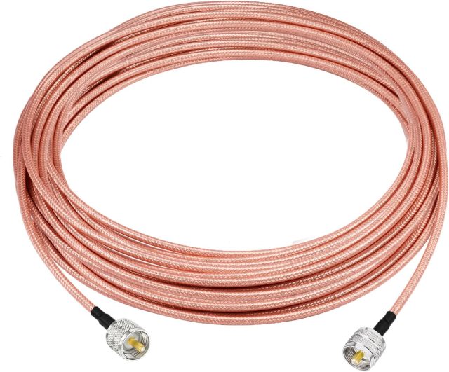 Superbat CB Radio Antenna Cable High Power 50ft PL-259 UHF Male to Male CB Coax Cable RG142 Cable for HAM Radios Analyzer Dummy Load SWR Meter