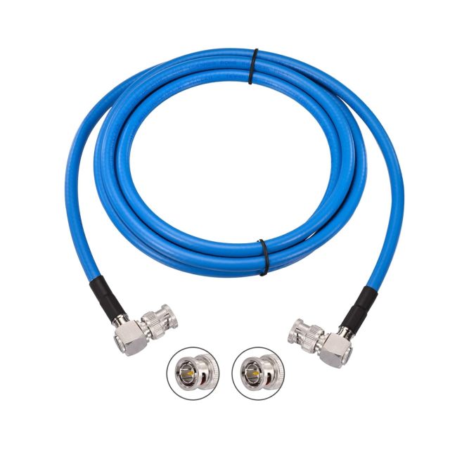 Superbat SDI Cable 6ft BNC Cable Right Angle 3G/6G/12G SDI Cable Blue Belden 1694A Cable Supports HD-SDI/3G-SDI/6G-SDI/4K/8K Video Monitor，Precision SDI Video Cable Short